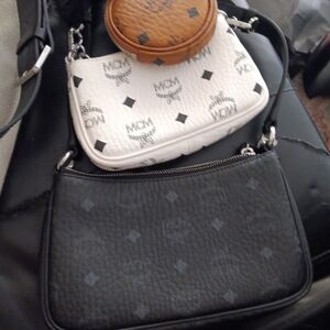 MCM Trio Pouchette crossbody LEATHER ,Last Day Up